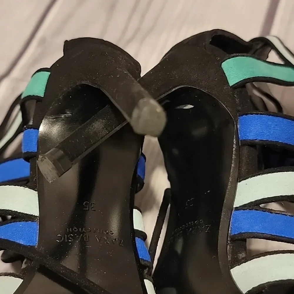 Zara open toe lace up 4